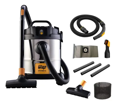 Aspirador De Pó E Água 1400w 12 Litros Gtw Inox 12 Wap Prateado 110v
