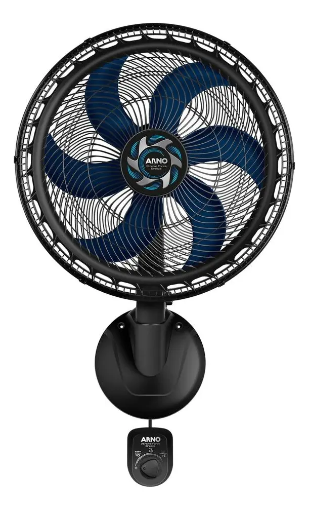 Ventilador Xtreme Force Breeze Parede 50cm Vb51 Cor Da Estrutura Preto Cor Das Pás Azul Diâmetro 50 Cm Material Das Pás Plástico Quantidade De Pás 6 220v