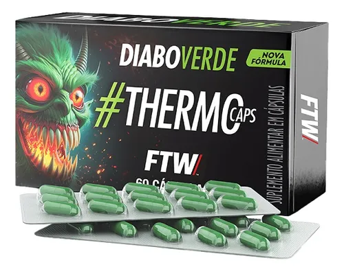 Termogenico Thermocaps 200mg 60caps Ftw - Diabo Verde Sem Sabor