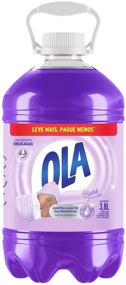 Ola Sabão Líquido para Roupas Finas e Delicadas Bebê Lavanda 3,8l