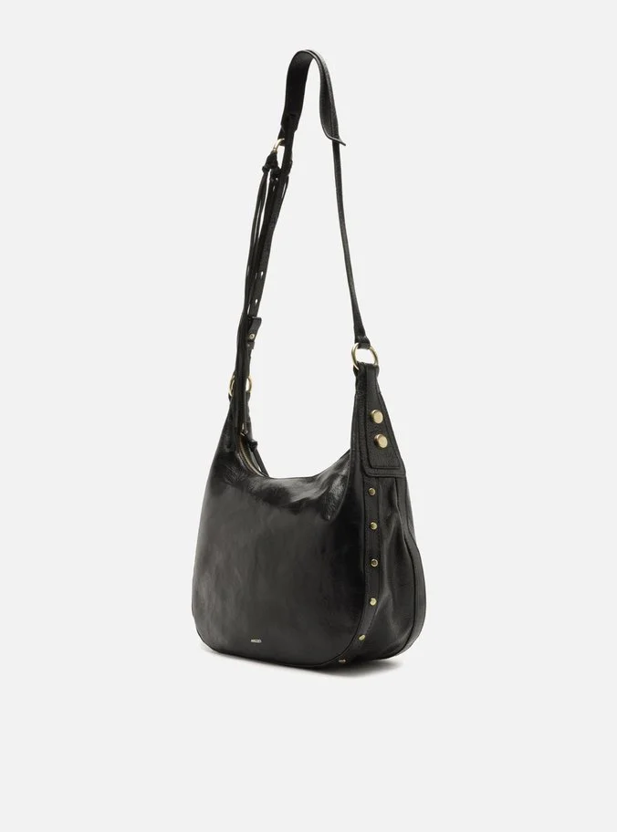 Bolsa Tiracolo Preta Couro