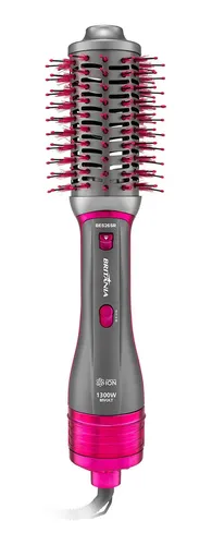 Escova Secadora Britânia 4 Em 1 Cerâmica 1300w Bes26sr Bivolt Prata E Rosa 127/220v