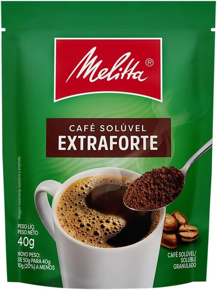 Café Solúvel Granulado Extraforte Melitta Sachê 40g