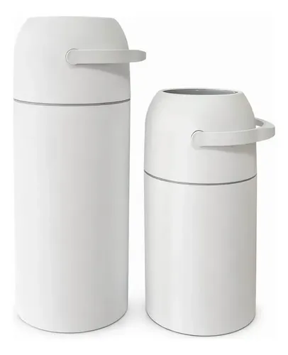 Lixeira Antiodor Grande 15 Litros Babymel Para Fraldas Bebe Branco