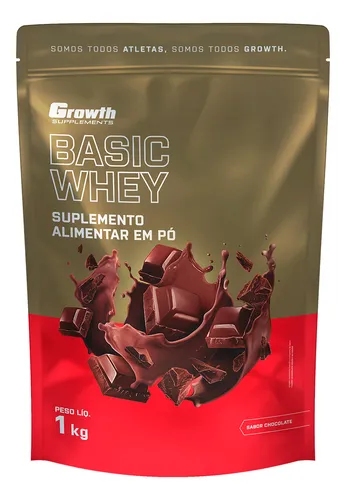 Growth Supplements Proteínas Basic Whey Pó Chocolate
