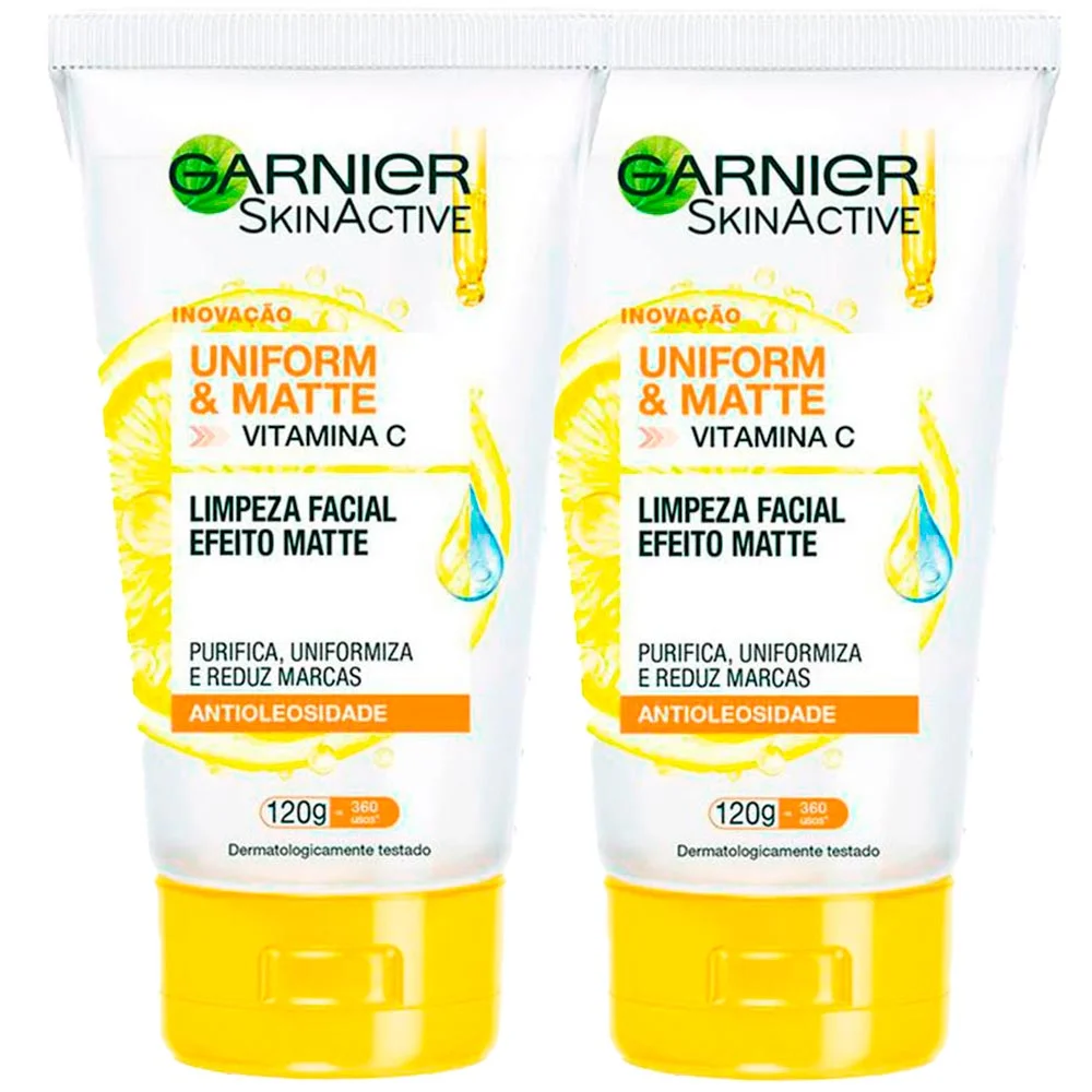 Garnier Skin Uniform & Matte Vitamina C Kit – 2 Gel de Limpeza Facial Kit