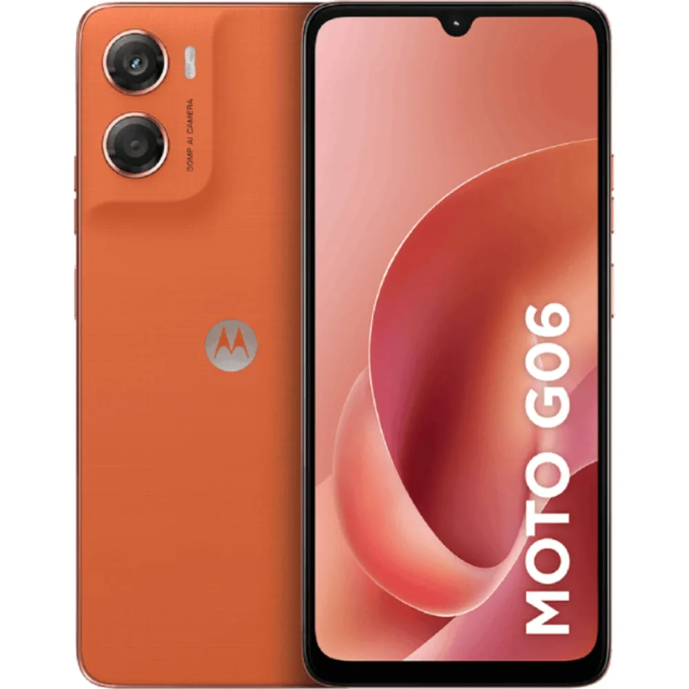 Smartphone Motorola Moto G06 128GB 12GB 4GB RAM+8GB RAM Boost Câmera 50MP - Laranja