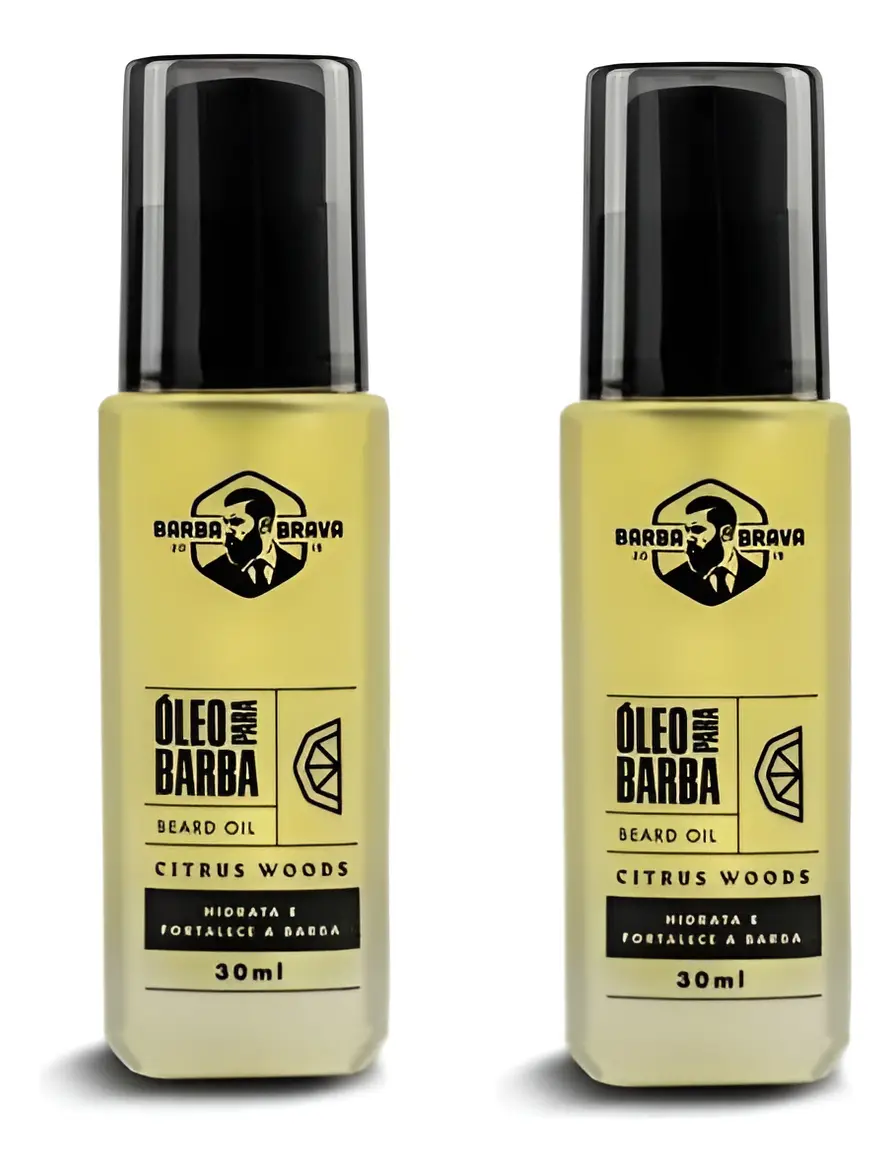 Kit - 2 Óleo Para Barba - Citrus Woods - Barba Brava Citrus Woods