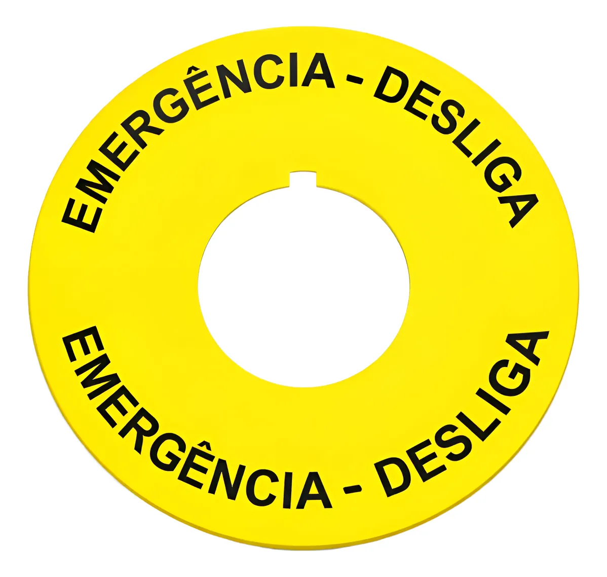 Placa Auto Adesiva Para Botões Emergência 22mm
