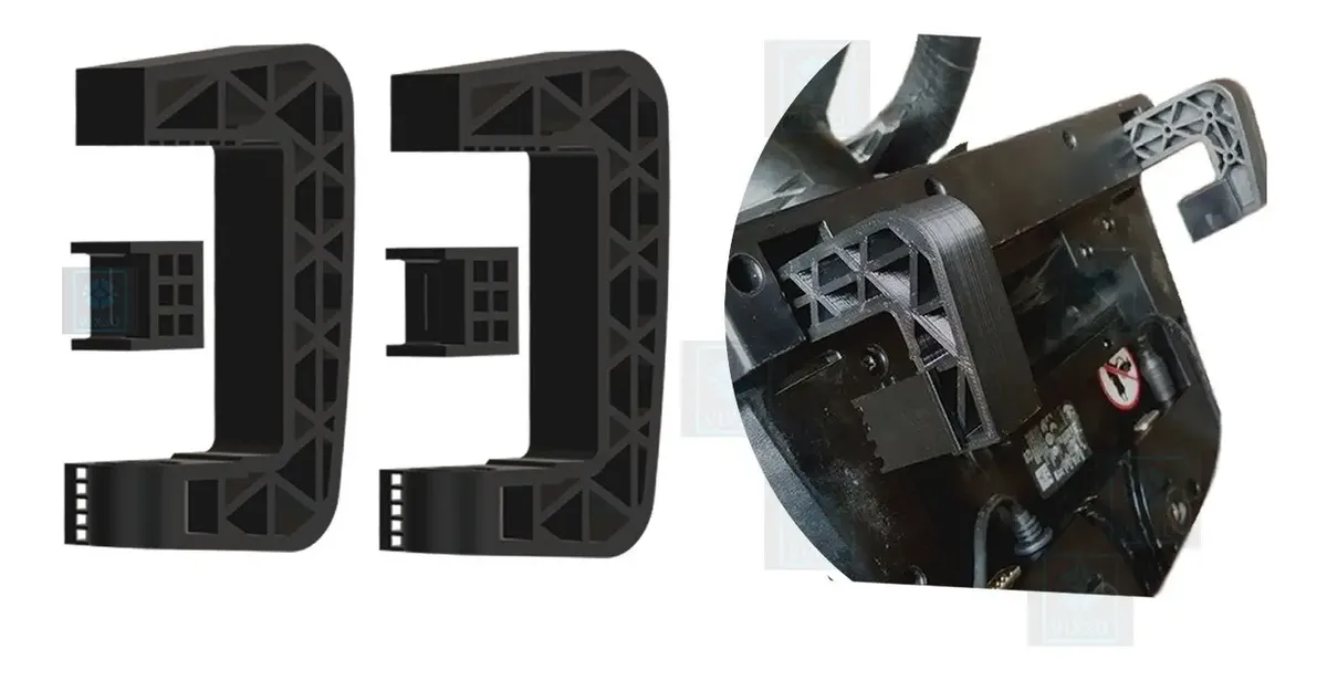 Par Presilha Grampo Compatível Volante Logitech G25 G27 G29 Preto