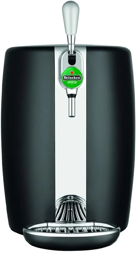 Chopeira Elétrica KRUPS Beertender 5L B101, Acabamento em Inox, Compatível com Barril Heineken, Preta, 220V