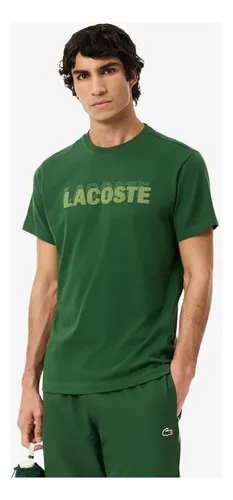 Camiseta Lacoste Masc. Esportiva Ultra Dry Estampa Gráfica Verde M