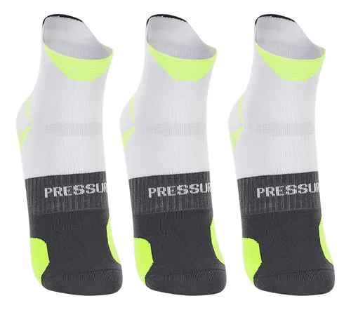 Meia Poliamida Corrida Lupo Cano Curto Dry Anti Bolha 3pares Branco Logo 33-36 (p)
