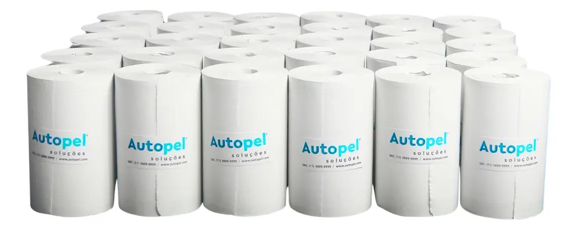 Autopel Caixa 30 Unidades Bobinas 80x40 40 Metros Térmica Branco 44 G
