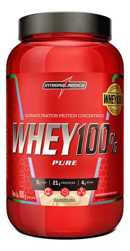 Whey 100% Pure Baunilha 900g Pote - Proteína Pura E Rápida Absorção Para Melhor Performance
