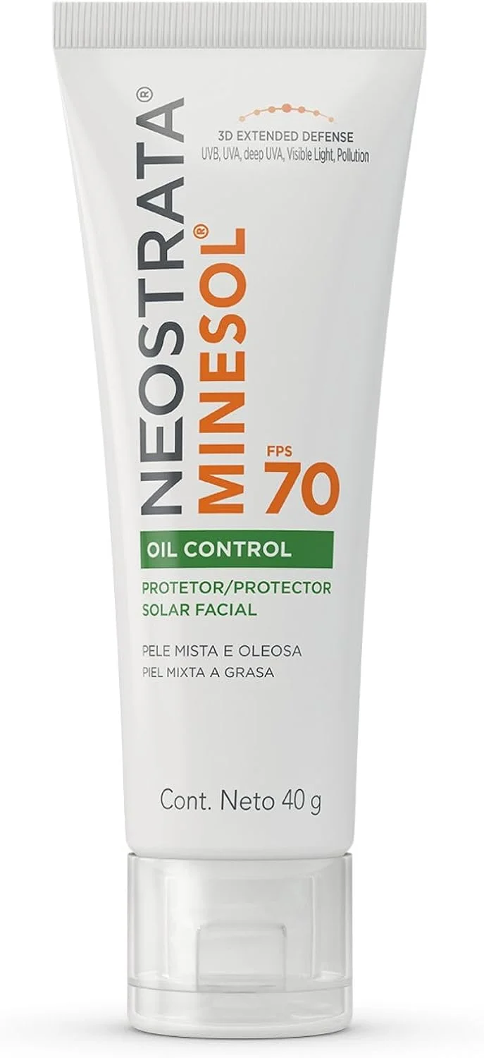 Neostrata Minesol Protetor Solar Facial Oil Control, Sem Cor, FPS 70, 40g