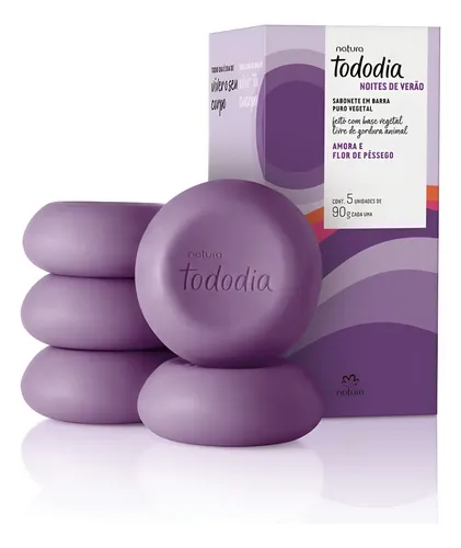 Sabonete Tododia Amora E Flor De Pêssego 5x90g - Natura