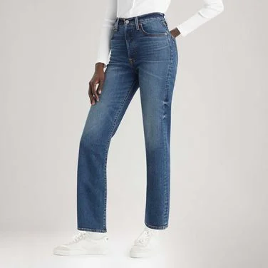 Calça Jeans Levi's® Ribcage Straight Ankle Lavagem Média