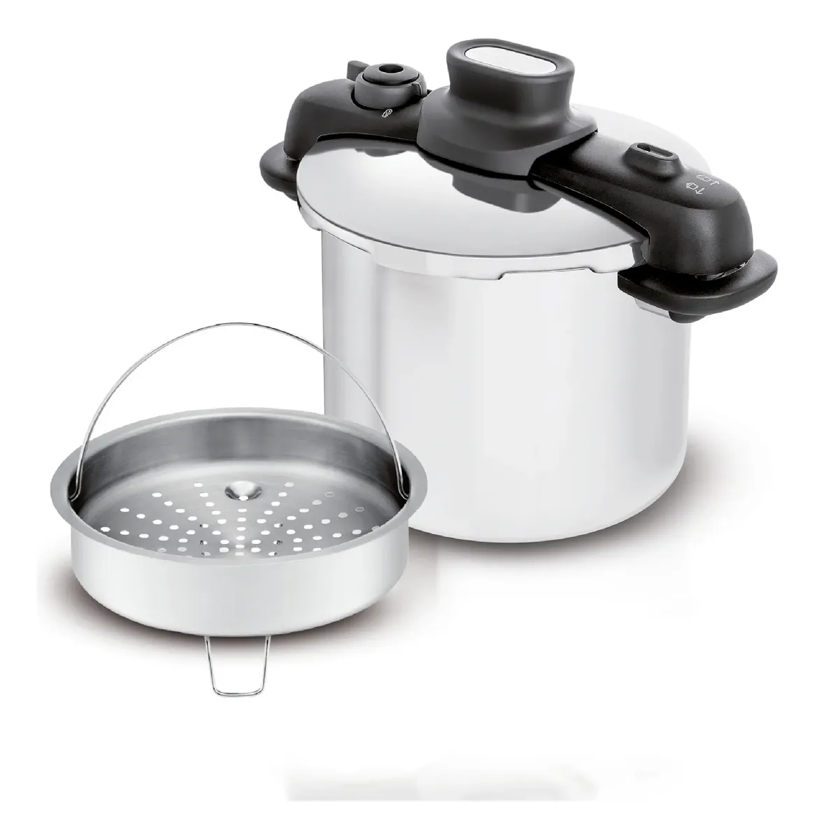Panela De Pressão 7l Tefal Opti'space Inox Fundo Triplo