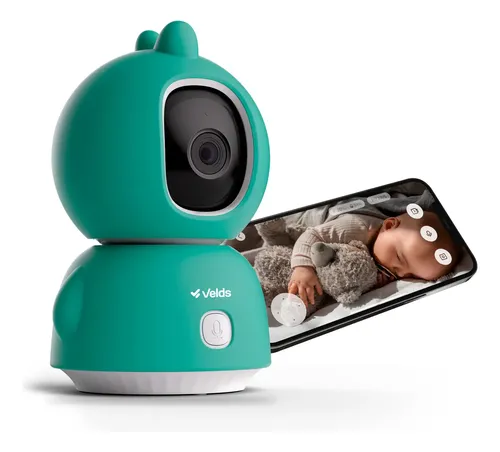 Babá Eletrônica Inteligente, Visão Noturna E Detecção De Choro, C/ Capinha De Dinossauro Velds 5v Branco E Verde