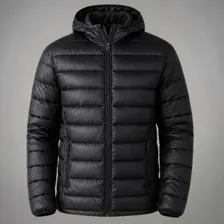 Jaqueta Puffer Impermeável Masculina Inverno Bobojaco Preto G Lisa