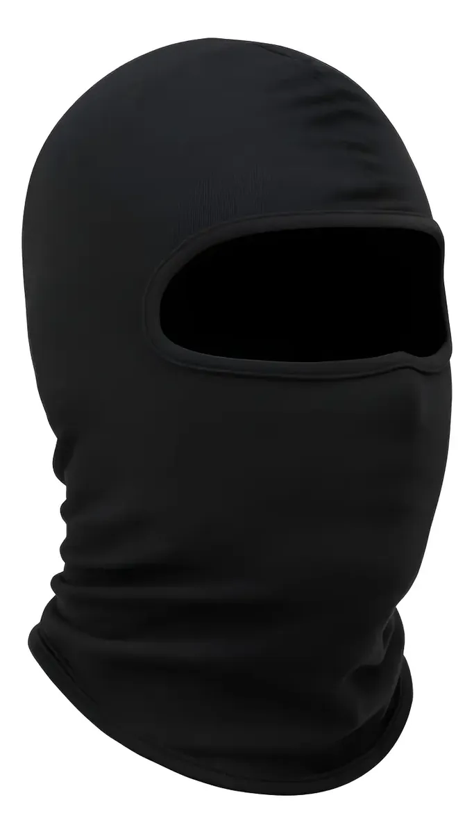 Touca Motoqueiro Ninja Balaclava Térmica Proteção Uv50+ Preto Único
