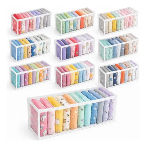 Kit 10 Colmeia Organizadora De Gaveta 10x15x35cm Para Calcinha Meias Cuecas Bebê Branco - Organizamais