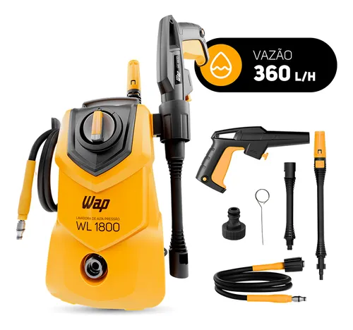 Lavadora De Alta Pressão Compacta Wap Wl 1800 1400w 1500psi 360l/h 127v Amarelo 60 Hz