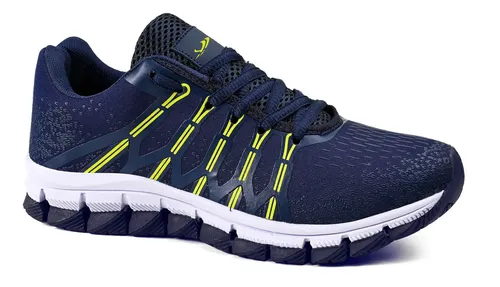 Tênis Masculino Olymp Olimp Space Caminhada Barato Promoção Marinho/verde 42