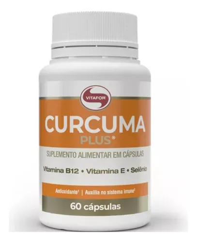 Curcuma Plus Suplemento Alimentar 60 Cápsulas Vitafor Sem Sabor