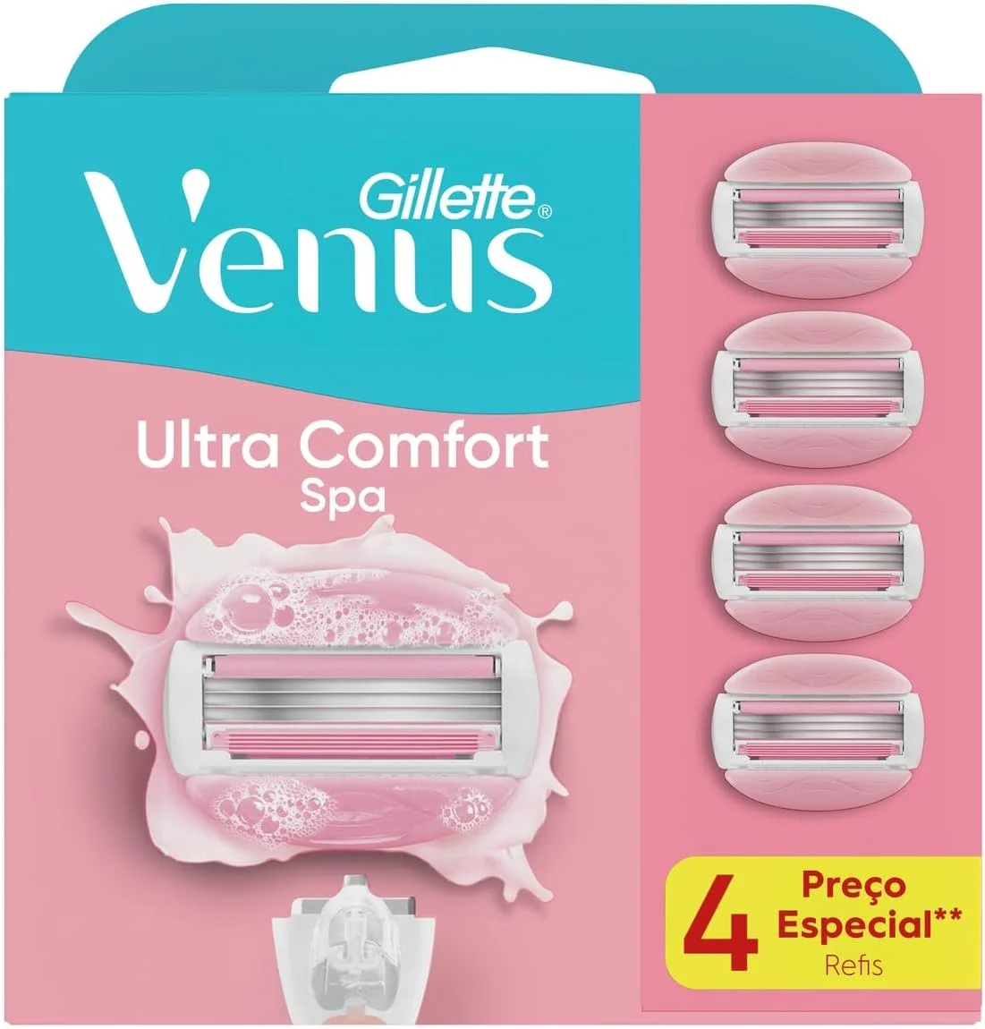 Gillette Venus Spa Carga para Aparelho de Depilação com Barras Umectantes 4 Unidades