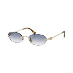 Óculos de Sol Feminino Miu Miu Oval MU A54S Cor Dourado - MIU-MIU