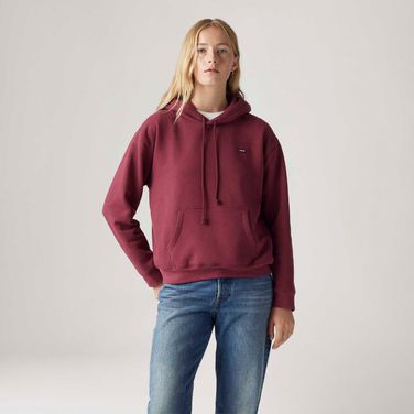 Moletom Levi's® Everyday Hoodie com Capuz Vinho Manga Longa