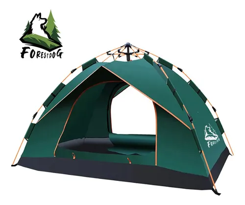 Barraca Auto-armável Pop Up Forestdog 4 Pessoas Impermeável 1000mm Verde-escuro-2