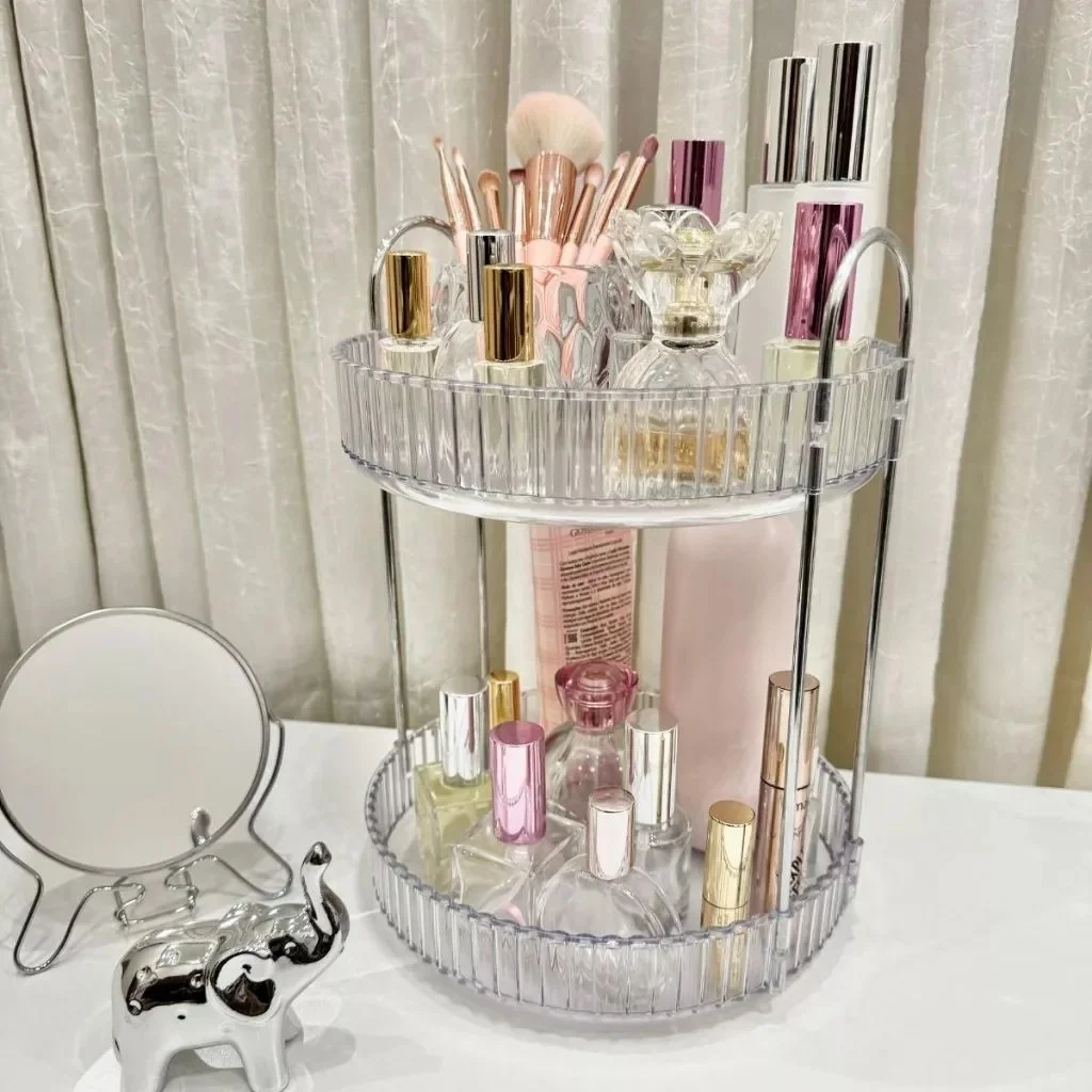 Organizador Prateleira Diamante Acrílico Porta Maquiagem Beleza Multiuso elegante