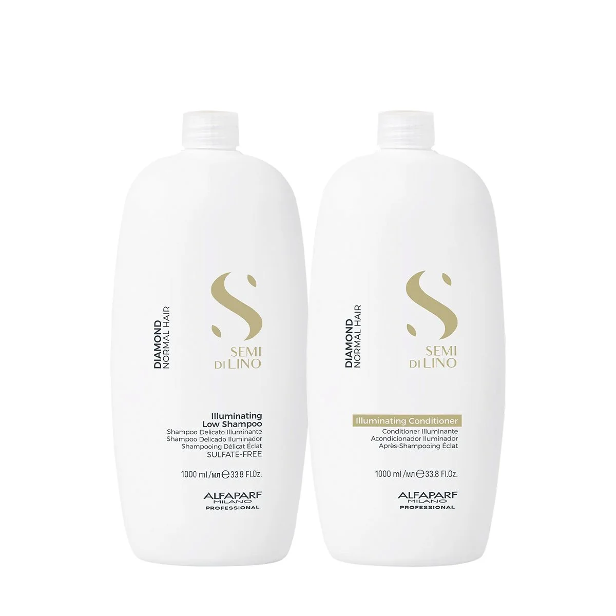 Kit Alfaparf Semi di Lino Diamond Illuminating - Revitalizacao e Brilho para os Fios (2 Produtos)