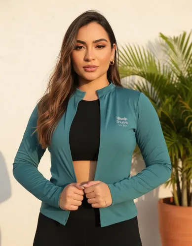 Casaquinho Casaco Blusa Proteção Solar Uv50+ Praia Academia