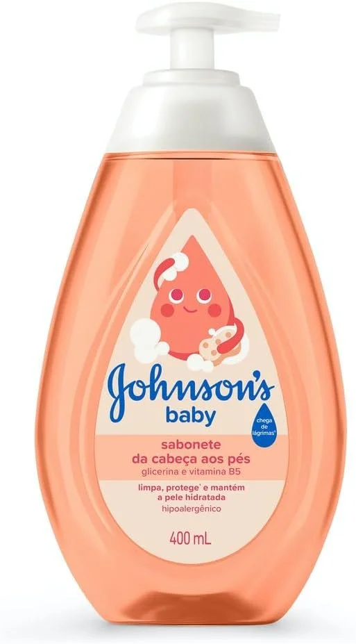 Johnson's Baby Sabonete Líquido Glicerina Da Cabeça Aos Pés, 400ml