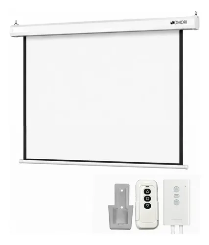 Tela Projeção Retratil 84pol Elétrica Led Hd Controle Remoto 127v