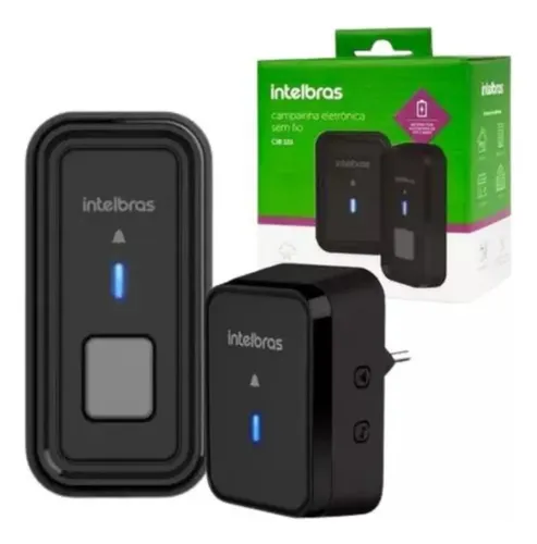 Campainha Sem Fio Cib 101 Intelbras Alcance Até 100 Metros Cor Preto 127/220v