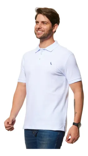 Camisa Polo Piquet Básica Masculino Adulto Algodão Reserva Branco N/a M Lisa