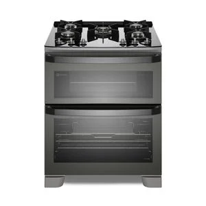 Fogão 5 bocas Electrolux Cinza Expert Função Air Fryer, 2 Fornos, Grill e Timer (FE5AD)