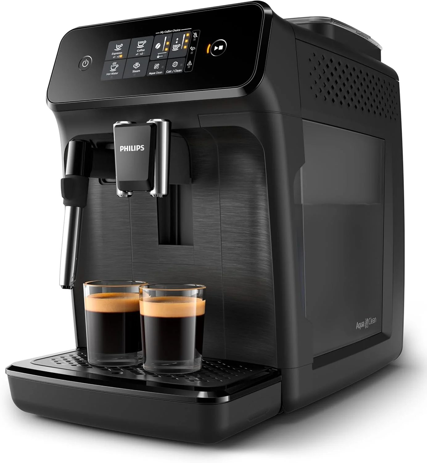 Philips Walita Cafeteira Espresso Superautomática Série 1200, 1500W, 15 Bar, 2 Bebidas, Moedor em Cerâmica, Display Touch, Preta, 110V (EP1220/15)