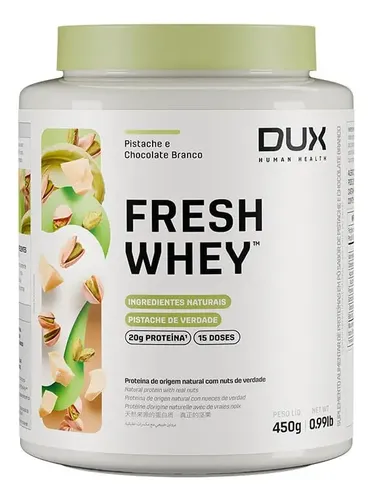 Freshwhey Pistache E Chocolate Branco - Pote 450g Dux