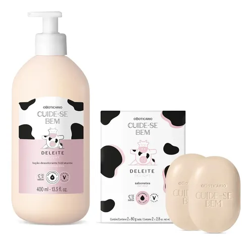 Combo Cuide-se Bem Deleite: Loção Corporal 400ml + Sabonetes