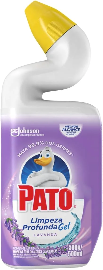 Pato Limpador Sanitário Gel Desinfetante, Lavanda, Limpeza Profunda, 500ml