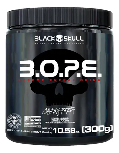 Pré Treino B.o.p.e. Sabor Limão Pote De 300g Black Skull