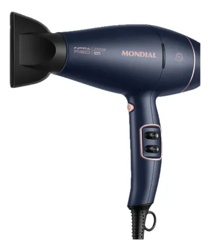 Secador De Cabelos Infrared Mondial 2000w Scp-01-ir Azul/golden Rose 127v