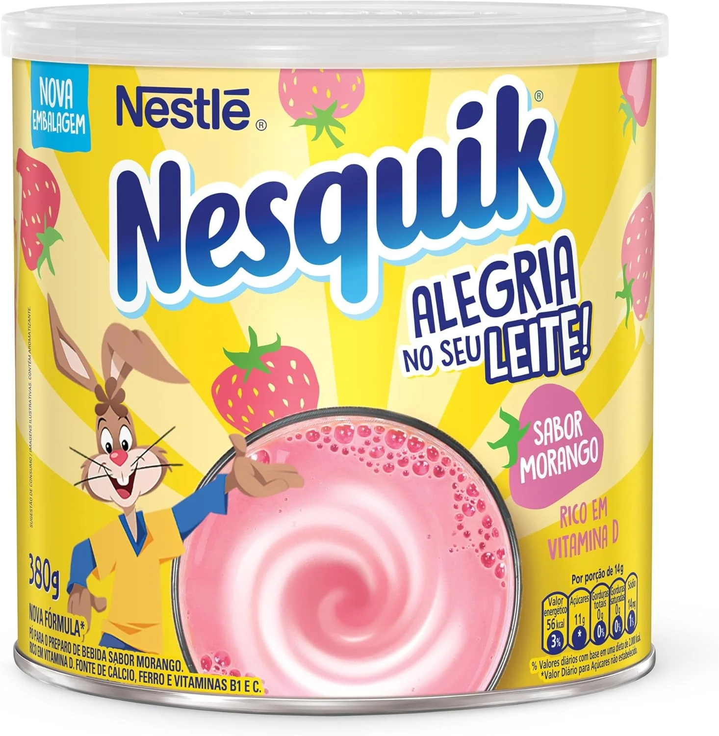 Nesquik Em Pó, Morango, 380G
