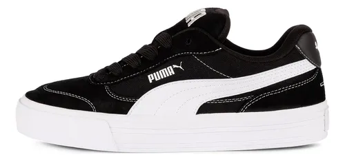 Tênis Puma Park Vulc Masculino Casual Confortável Preto/branco Liso 42